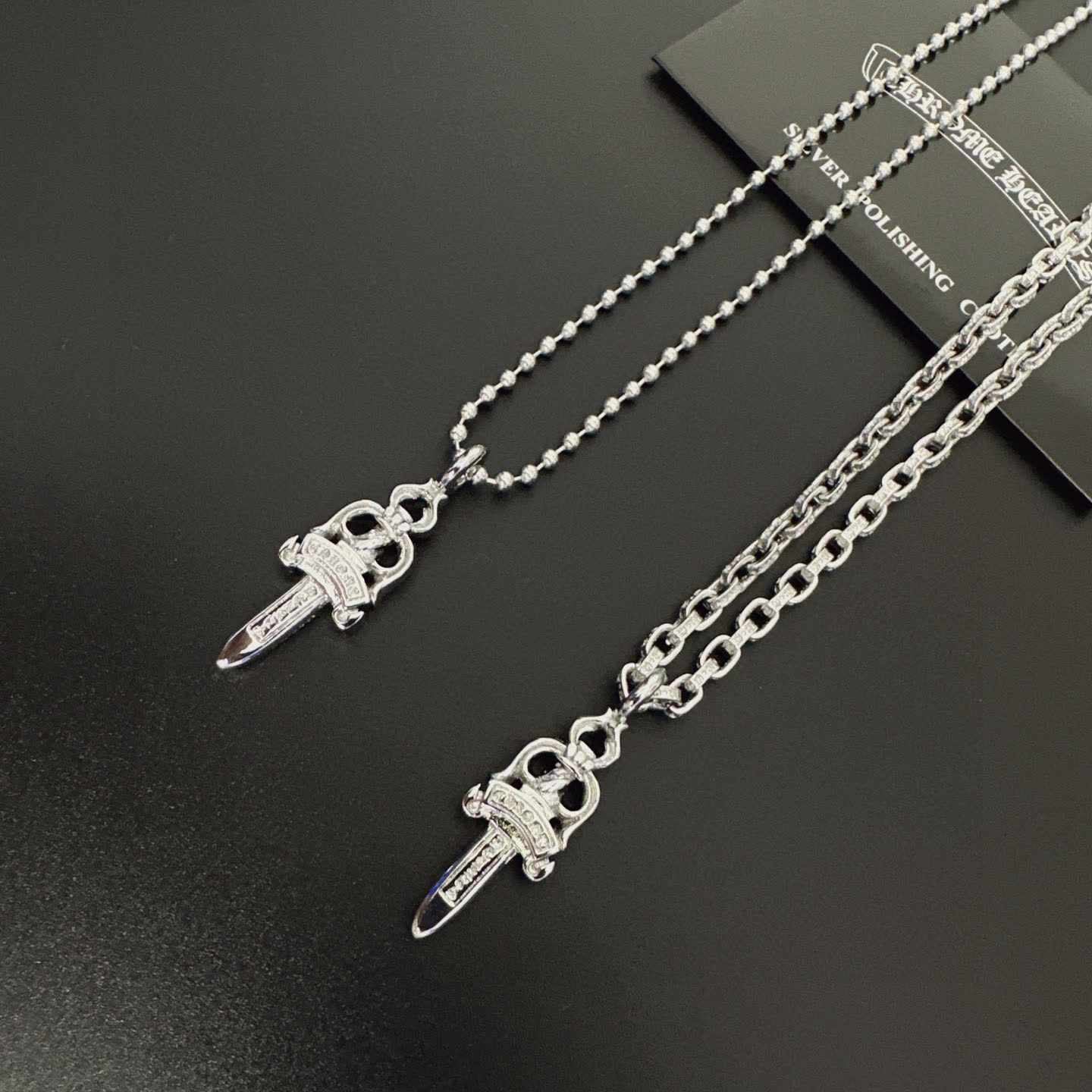Chrome Hearts Silver Sword Pendant Necklace